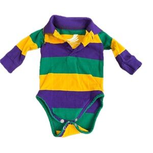 Mardi Gras creations baby boy 3-6 month outfit